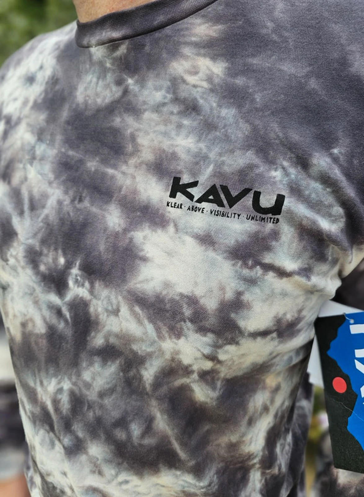 Mens KAVU Long Sleeve Smoke Tie Dye T-Shirt/Top - M/Medium