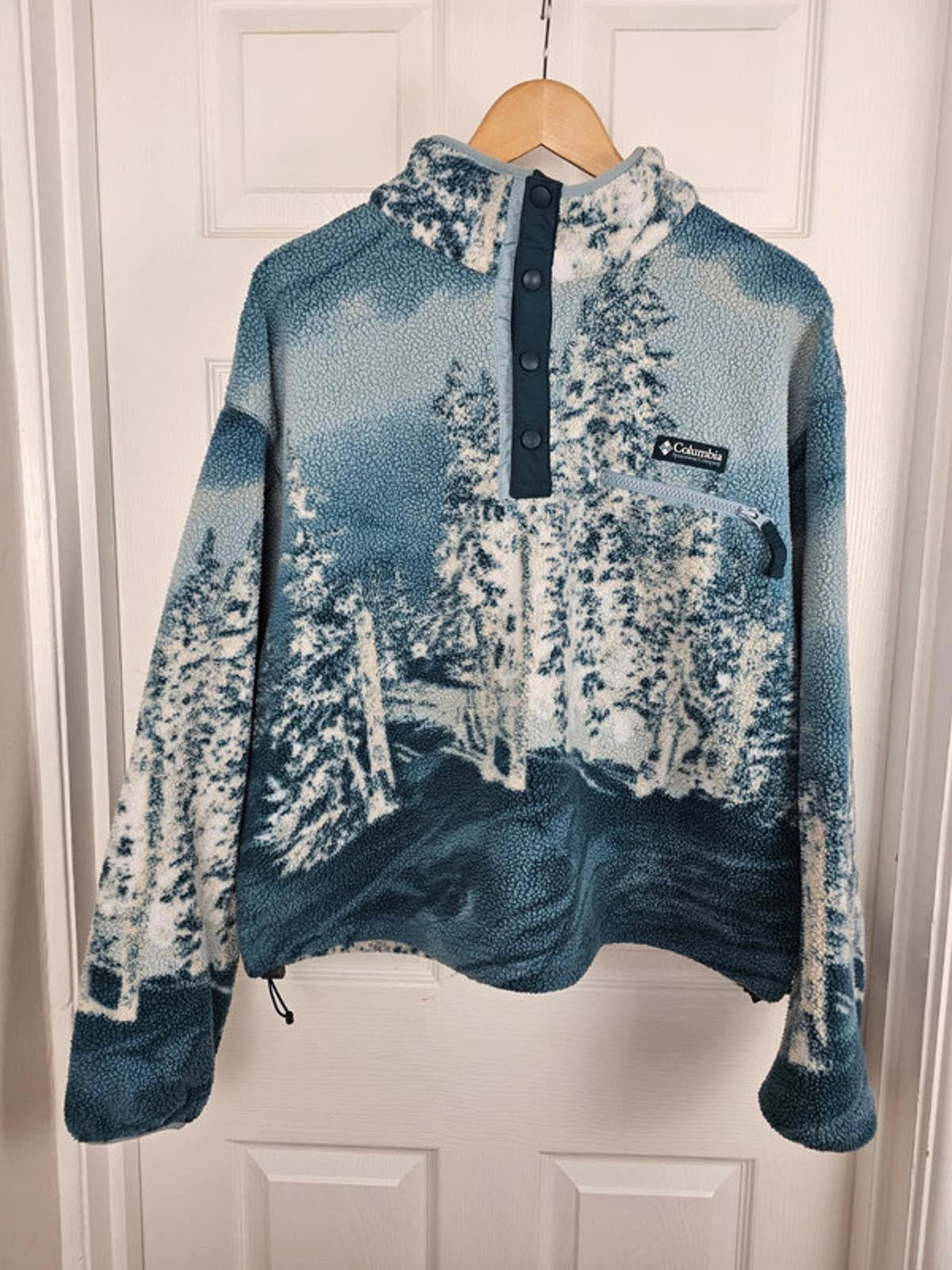 Columbia Womens Snap Button Pullover Sherpa Fleece Jumper - XL/Extra Large