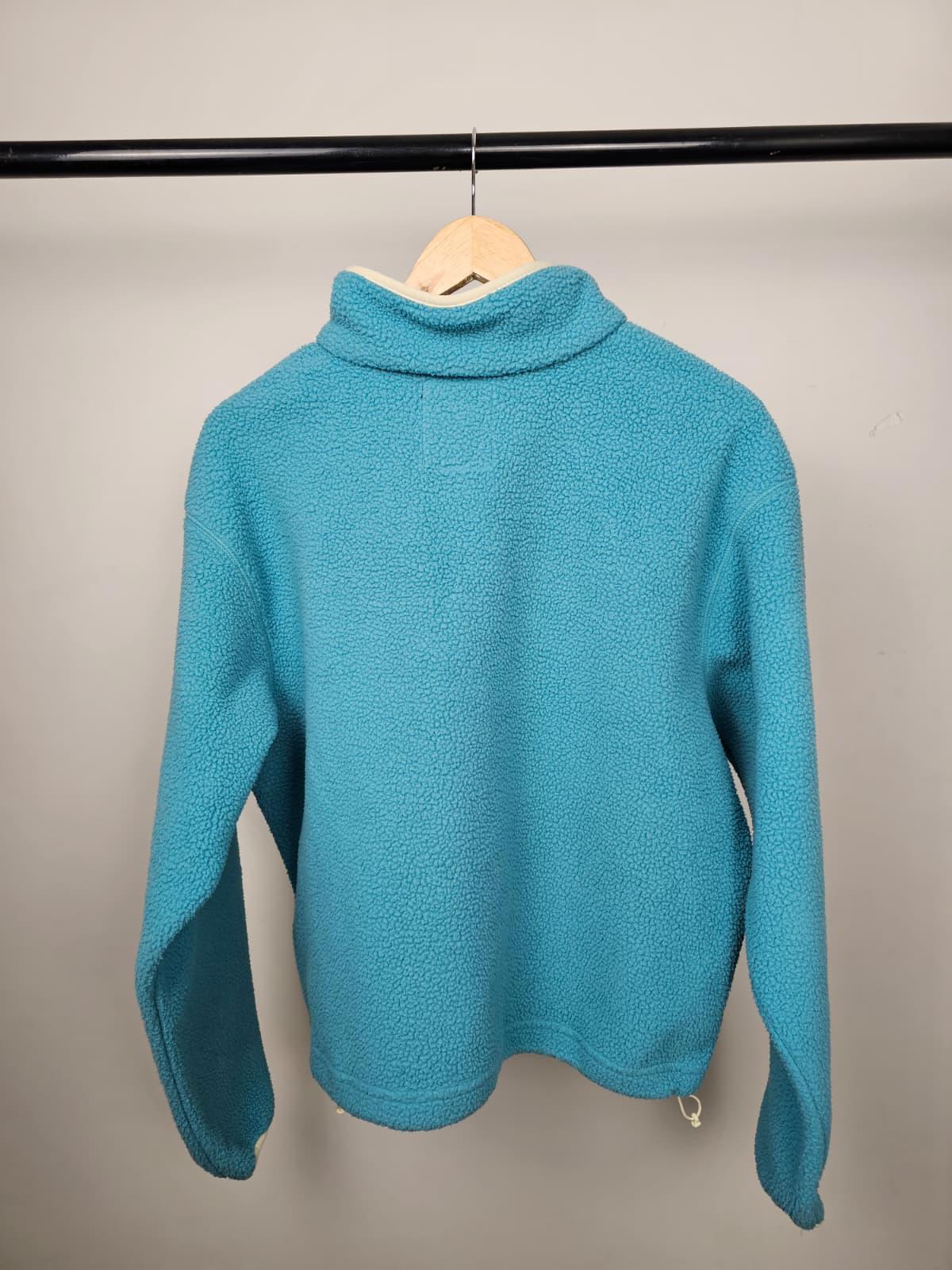 Columbia Womens Pullover Snap Button Fleece Jumper - M/Medium - Teal