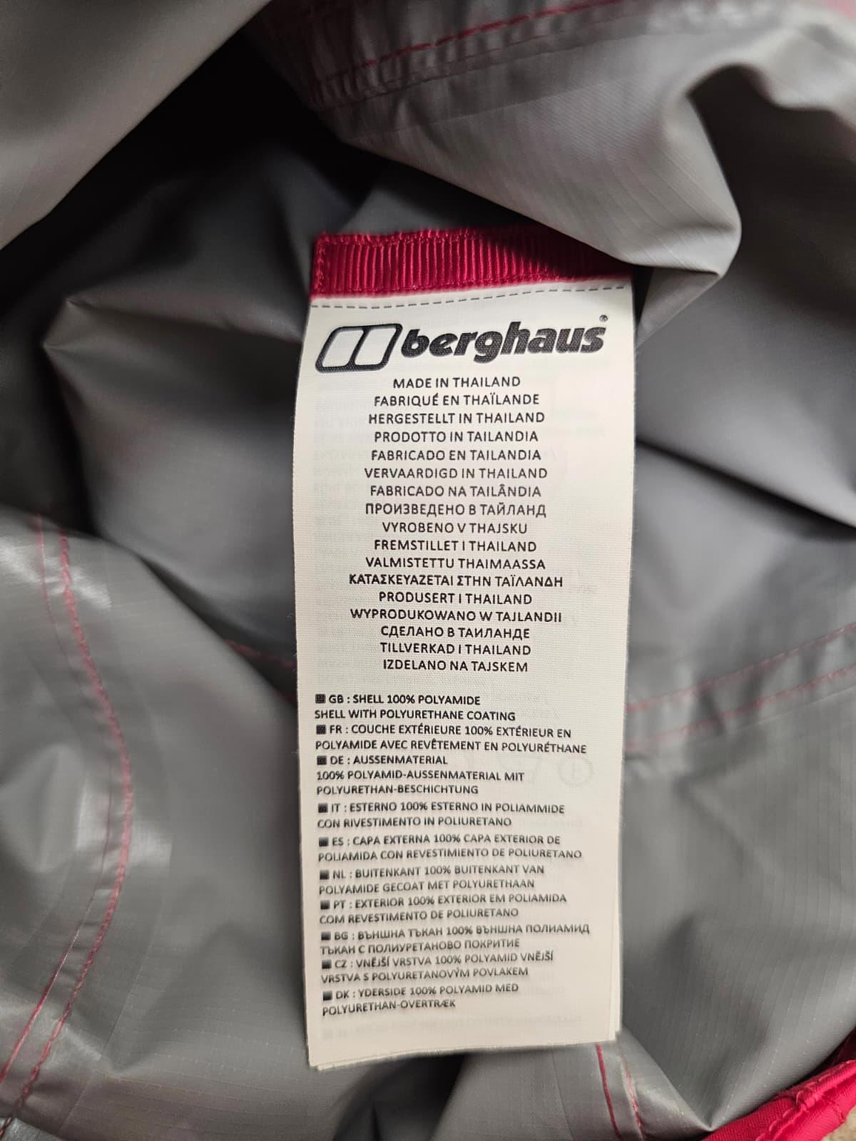 Berghaus Womens Full Zip Hooded Waterproof Windproof Jacket/Coat - UK 12 - Pink
