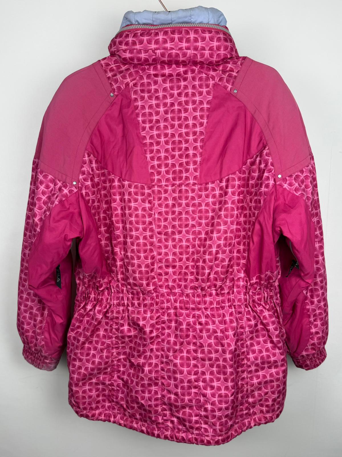 Fila Womens Vintage 90's Full Zip Thermal Hooded Ski/Snowboarding Coat/Jacket -