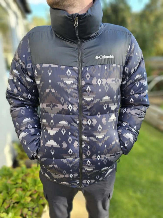 Columbia Aztec Full Zip Black Oversize Puffer Jacket - S/Small M/Medium