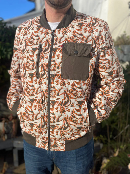 Levi's Bomber/Parachute Full Zip Jacket Pattern Print - XL/Extra Large