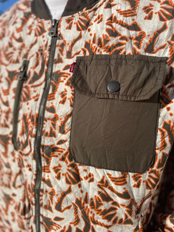 Levi's Bomber/Parachute Full Zip Jacket Pattern Print - XL/Extra Large