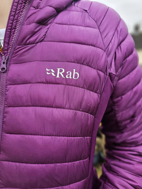 Womens Rab Lightweight Purple Puffer Hiking/Casual Jacket - 10