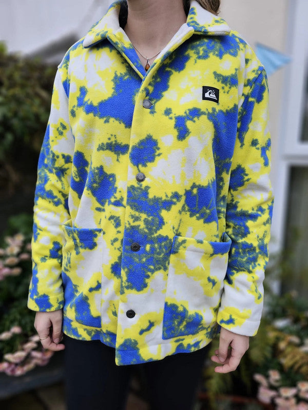Quiksilver Unisex Fleece Button Up Jacket/Shacket - S/Small
