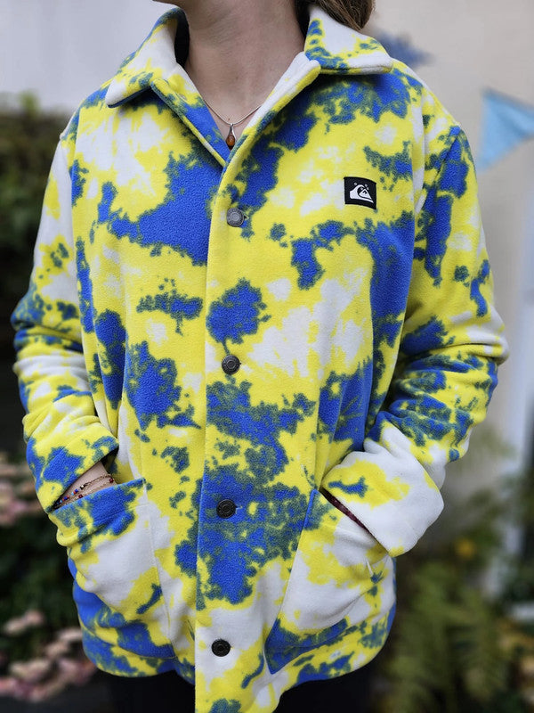Quiksilver Unisex Fleece Button Up Jacket/Shacket - S/Small