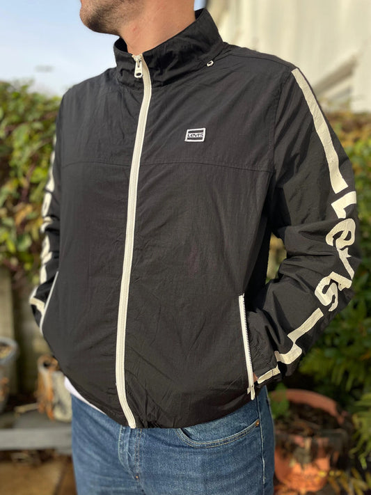 Levi's Mens Casual Black Full Zip Hooded Windbreaker Jacket - M/Medium