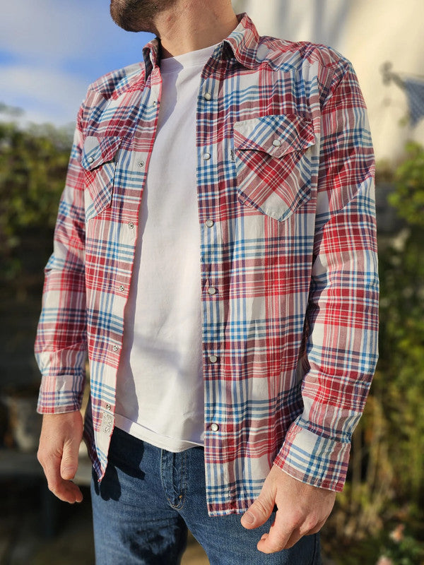 Levi's Long Sleeve Multicolour Check Checkered Shirt - M/Medium