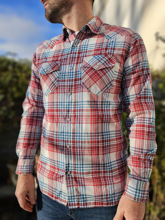Levi's Long Sleeve Multicolour Check Checkered Shirt - M/Medium