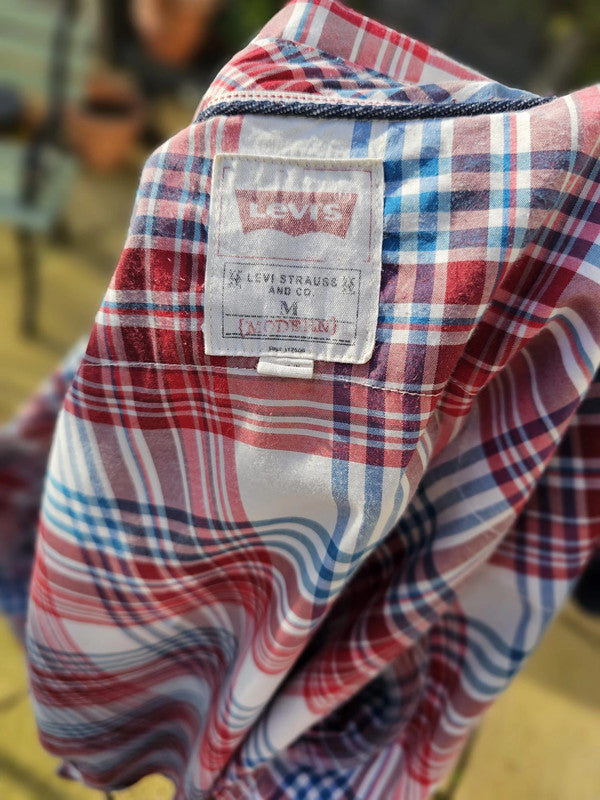Levi's Long Sleeve Multicolour Check Checkered Shirt - M/Medium
