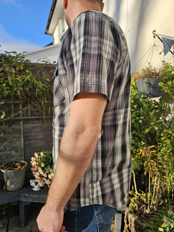 Levi's Short Sleeve Multicolour Check Checkered Shirt - L/Large