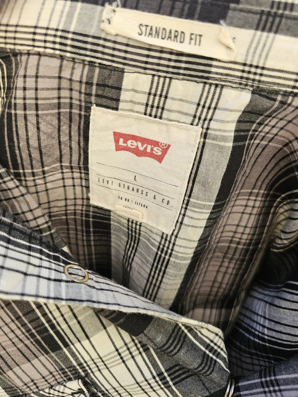 Levi's Short Sleeve Multicolour Check Checkered Shirt - L/Large