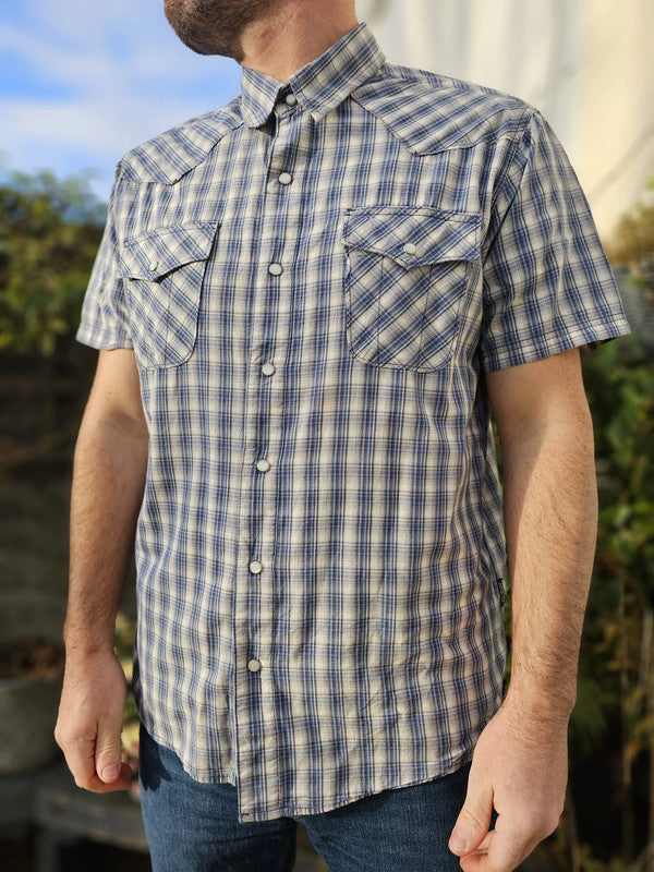 Levi's Signature Range Smart Casual Short Sleeved Check Checked Shirt - L/Large