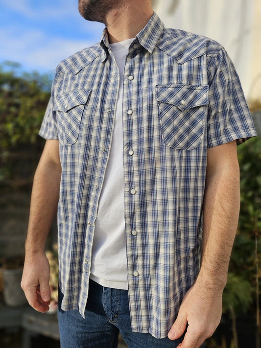 Levi's Signature Range Smart Casual Short Sleeved Check Checked Shirt - L/Large