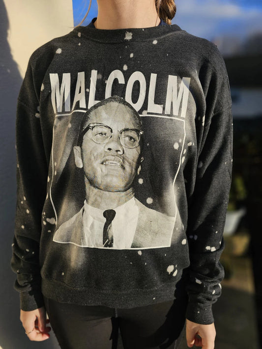 Rare Malcolm X USA Pullover Black Jumper/Sweatshirt - M/Medium