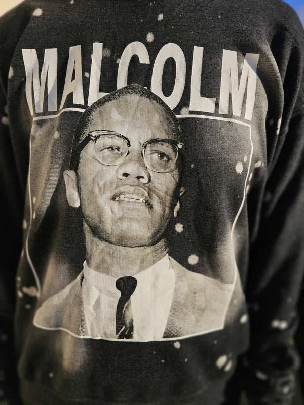 Rare Malcolm X USA Pullover Black Jumper/Sweatshirt - M/Medium