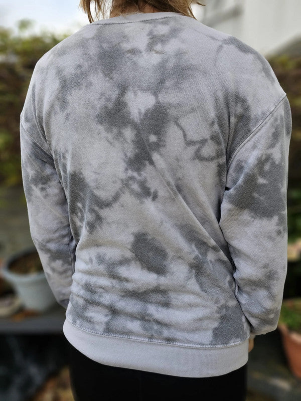 ACDC Grey Tie Dye Pullover Jumper/Sweatshirt - S/Small