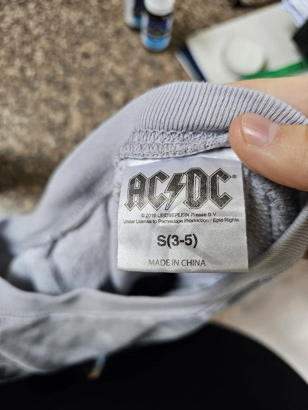 ACDC Grey Tie Dye Pullover Jumper/Sweatshirt - S/Small