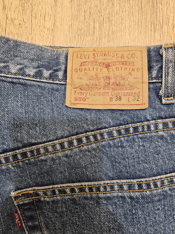 Levi's Blue Ripped Jeans 550 Relaxed Fit - W37/26L