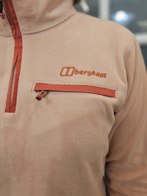 Berghaus Pink Pullover 1/4 Zip Fleece Jumper - UK 12