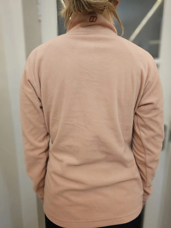 Berghaus Pink Pullover 1/4 Zip Fleece Jumper - UK 12