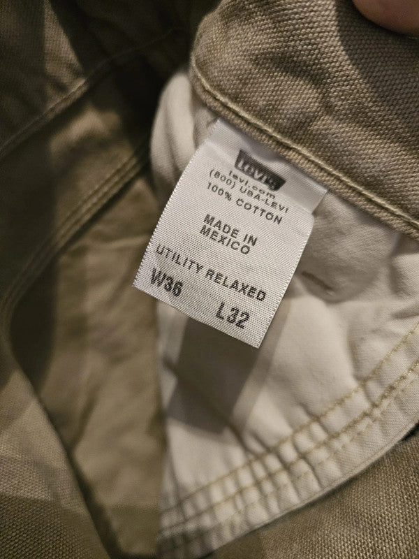 Levi's Beige Carpenter Jeans 550 Relaxed Fit - W36/27L
