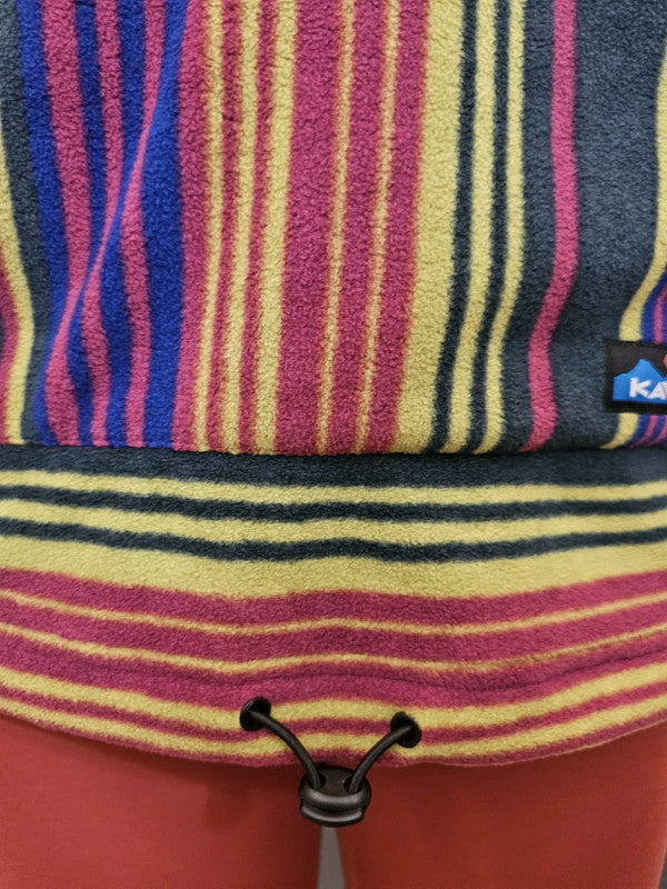 Kavu Claremore Multi Colour Pullover Button Up fleece Jumper - S/Small M/Medium