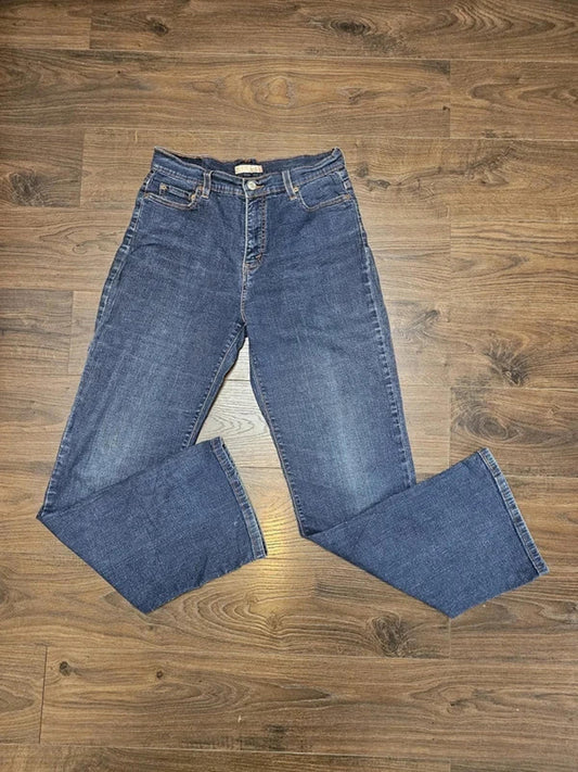 Levi's Womens Blue Jeans 512 Perfectly Slimming Slim Tapered W29/31L 10-12
