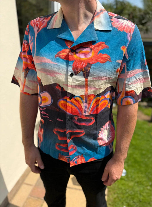 Brand New Mens EDWIN Japan Short Sleeve Floral Shirt RRP £130 - M/Medium*
