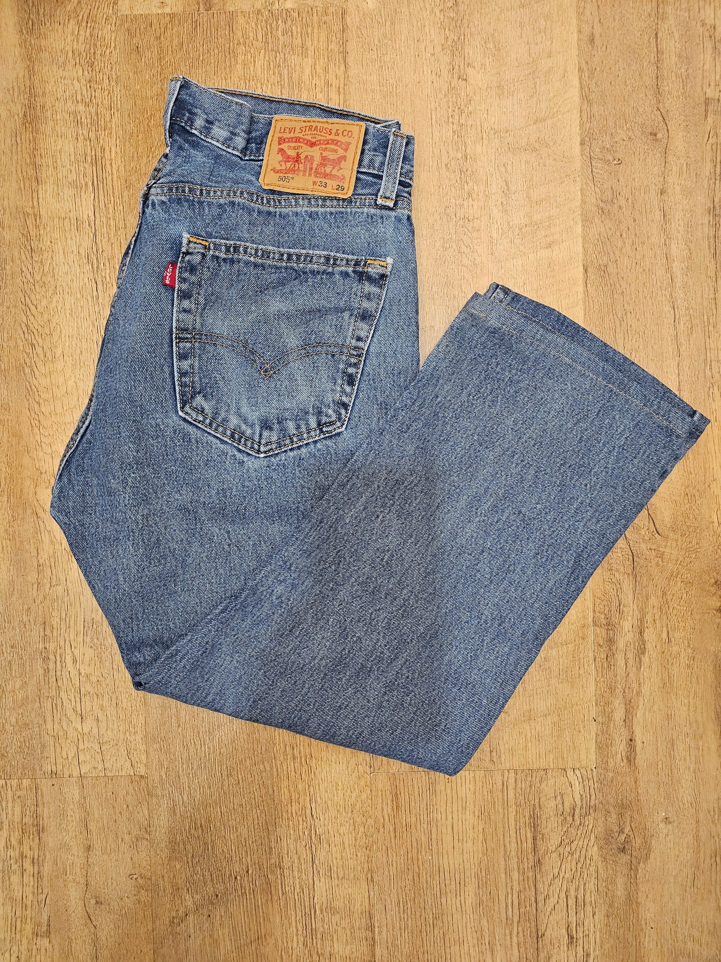 Levi's Blue Jeans 505 Regular Fit - W33/24L
