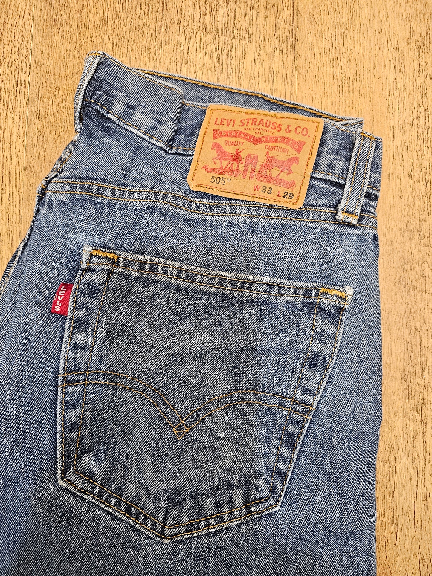 Levi's Blue Jeans 505 Regular Fit - W33/24L