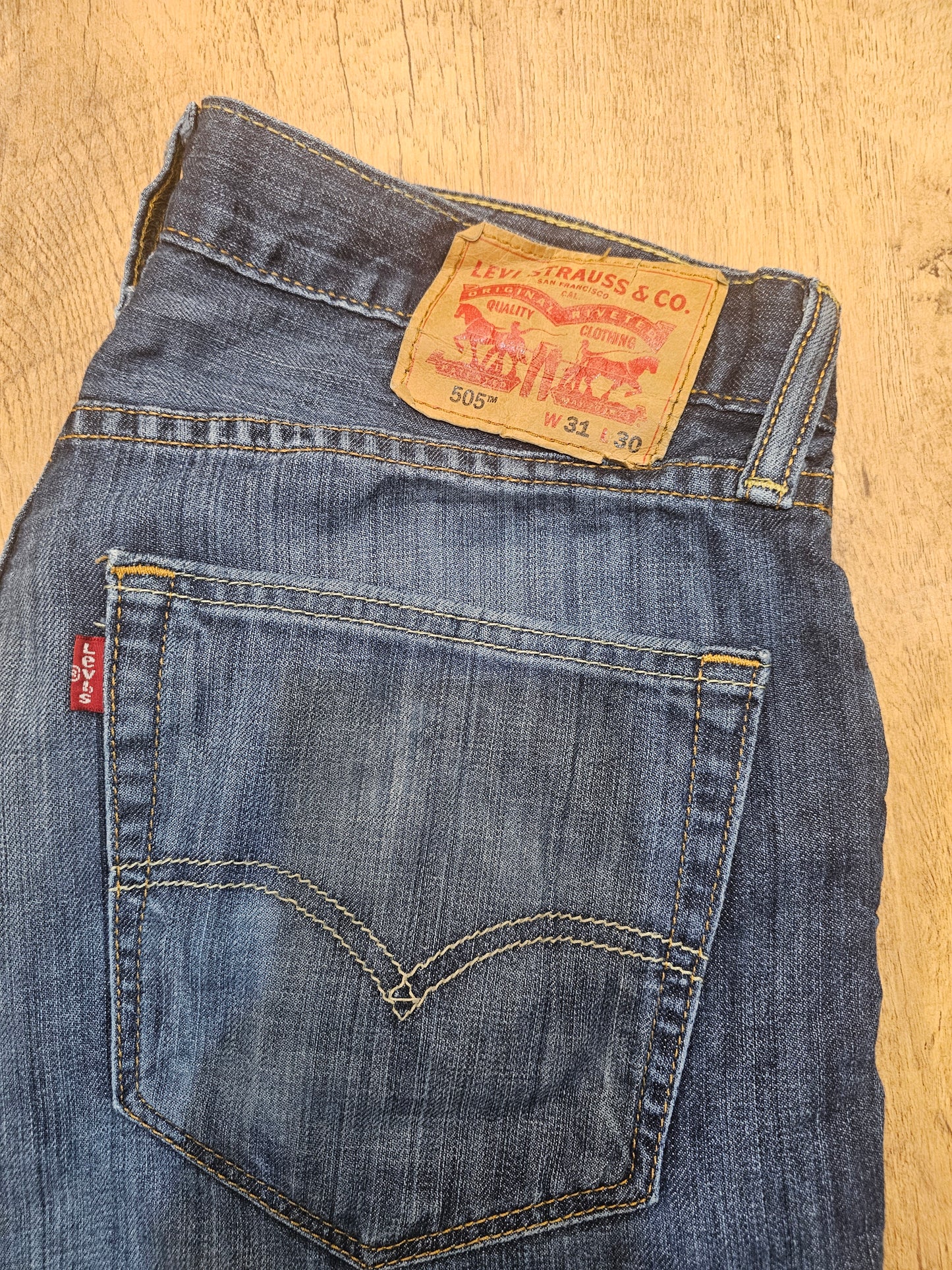 Levi's Original 505 Blue Jeans Regular Fit - W31/24L Denim