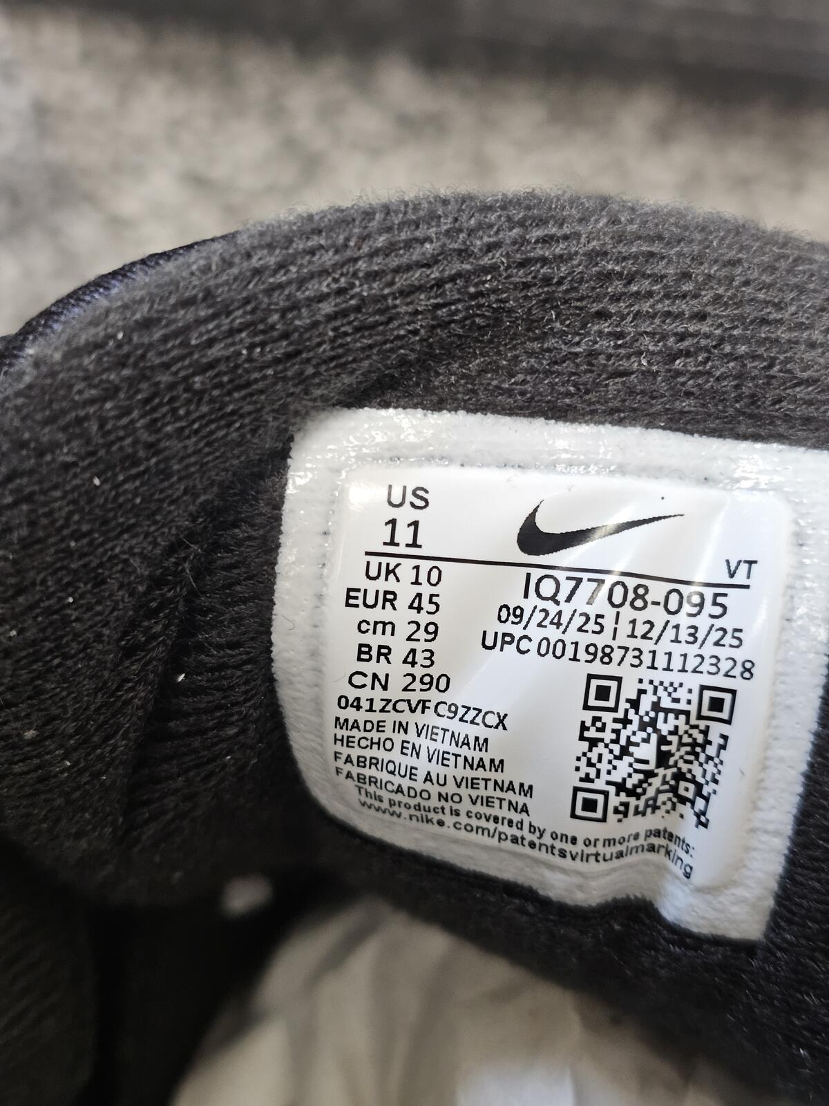 Palace x Nike Air Max 95 Big Bubble Trainers/Sneakers - UK 10 - Black/Silver