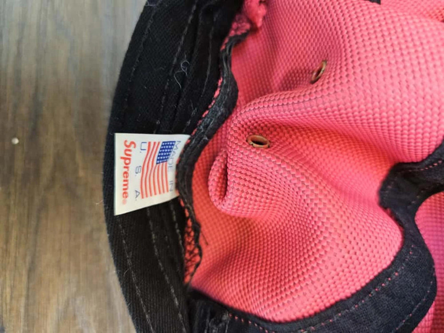 Supreme Red Ballistic Nylon Camp Cap 6 Panel Strap Cap/Hat - Made In USA -Unisex