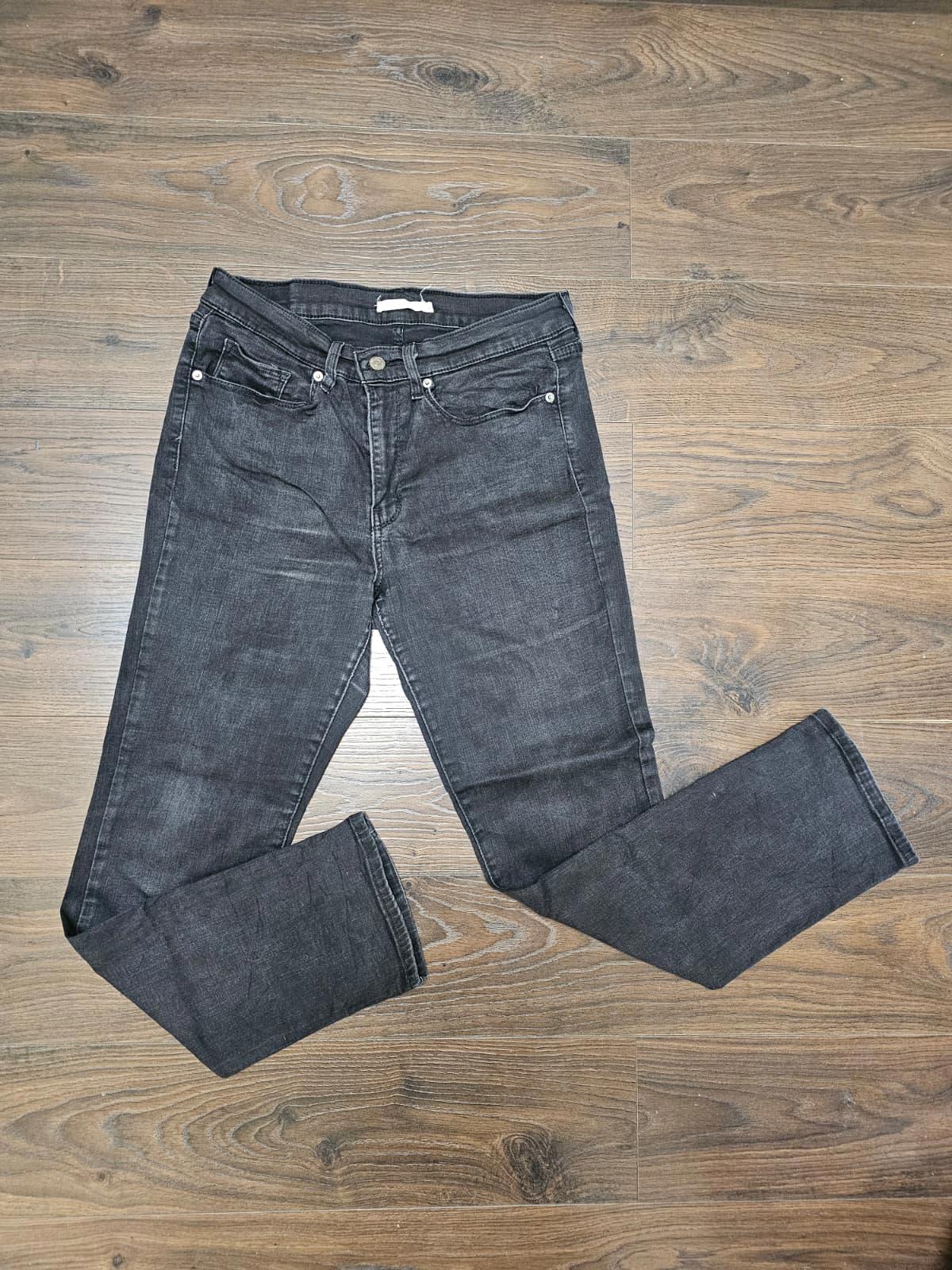 Levi's Womens Black Jeans Classic Straight fit W30/28L Denim Trousers Bottoms
