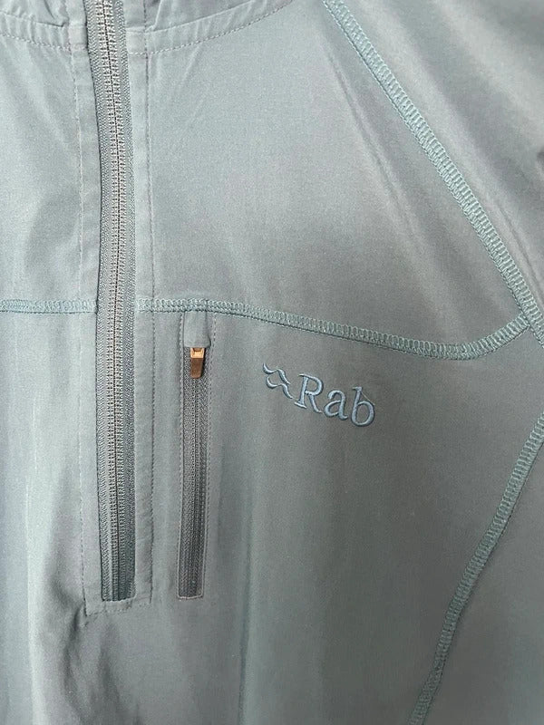 Rab Men's Lightweight 1/2 Zip Pullover Hooded Windbreaker Jacket - M/Medium