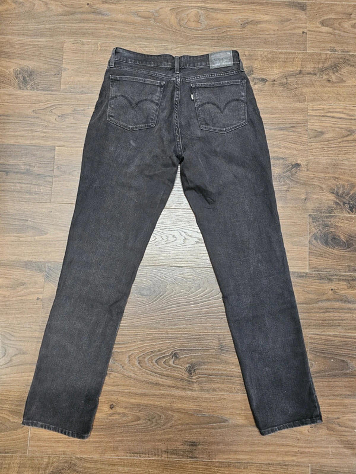 Levi's Womens Black Jeans 712 Slim Fit W30/30L Denim Trousers Bottoms