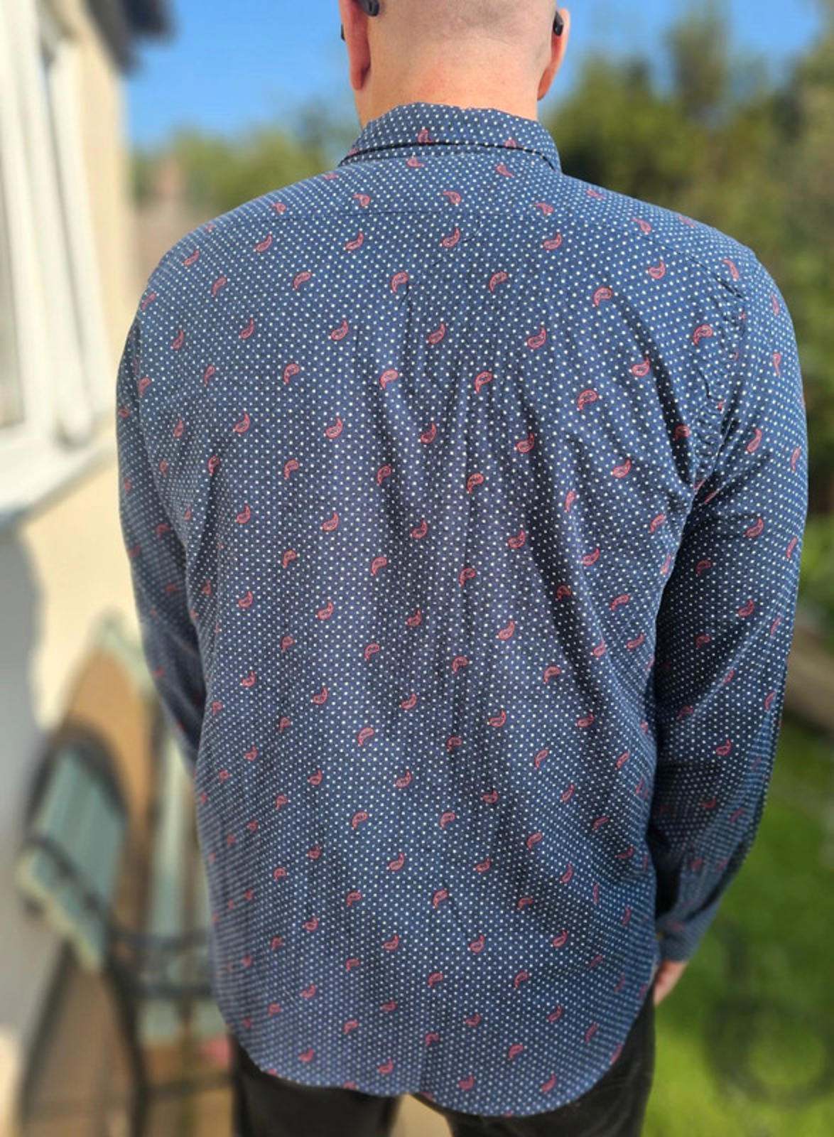 Dstruct Mens Smart Casual Long Sleeve Button Up Patterned Shirt - XL/Extra Large