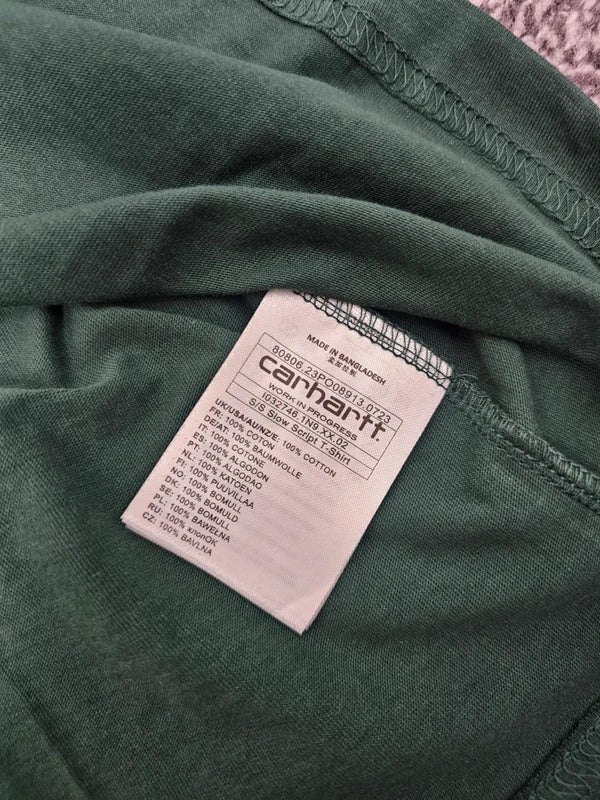 Carharrt WIP Men's Short Sleeve Big Spell Out T-Shirt - S/Small - Dark Green