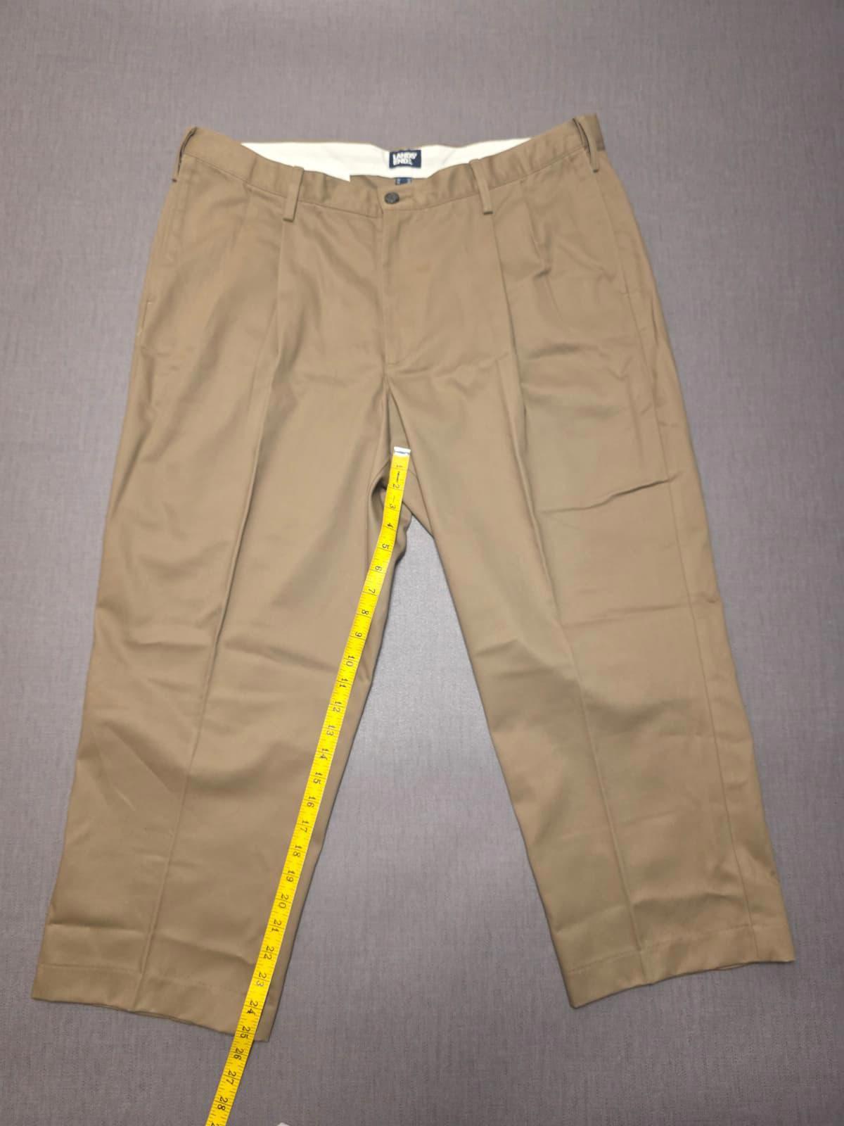 Lands End Mens Smart Casual Trousers/Pants - 42 - W42/L25 - Beige