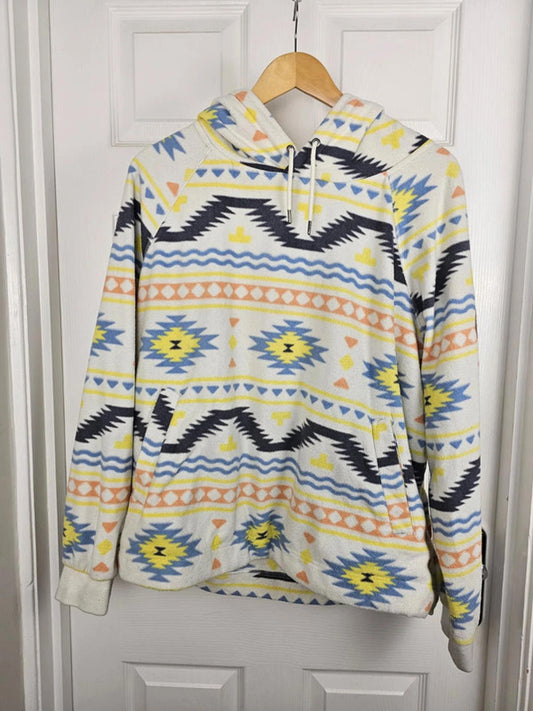 Passenger Womens Aztec Pullover Fleece Hoodie - L/Large - Multicolour