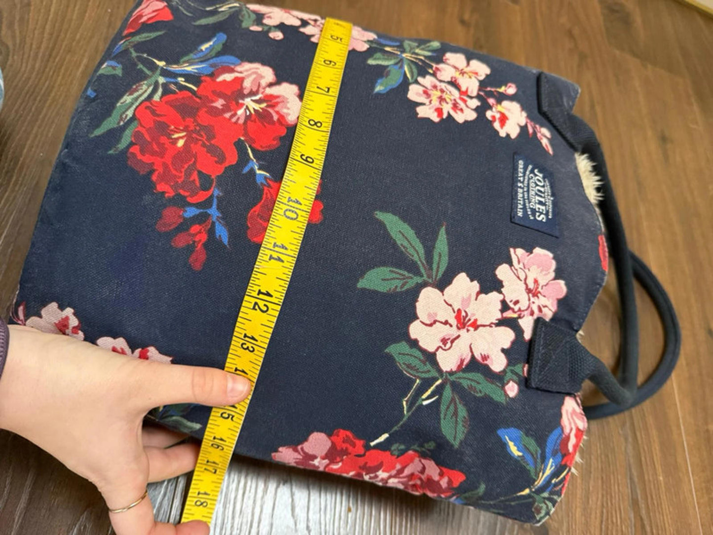 Joules Womens Floral/Flower/Botanical Print Shoulder Tote Bag - Navy/Multicolour