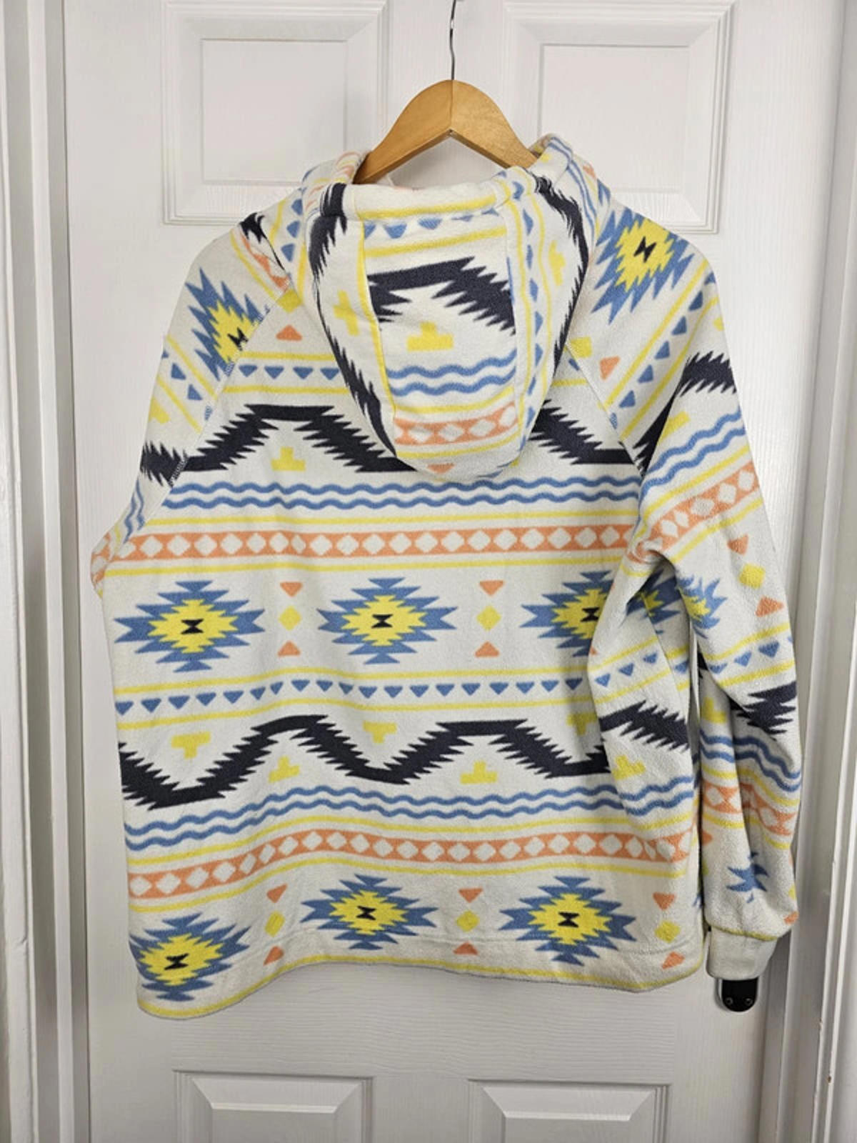Passenger Womens Aztec Pullover Fleece Hoodie - L/Large - Multicolour