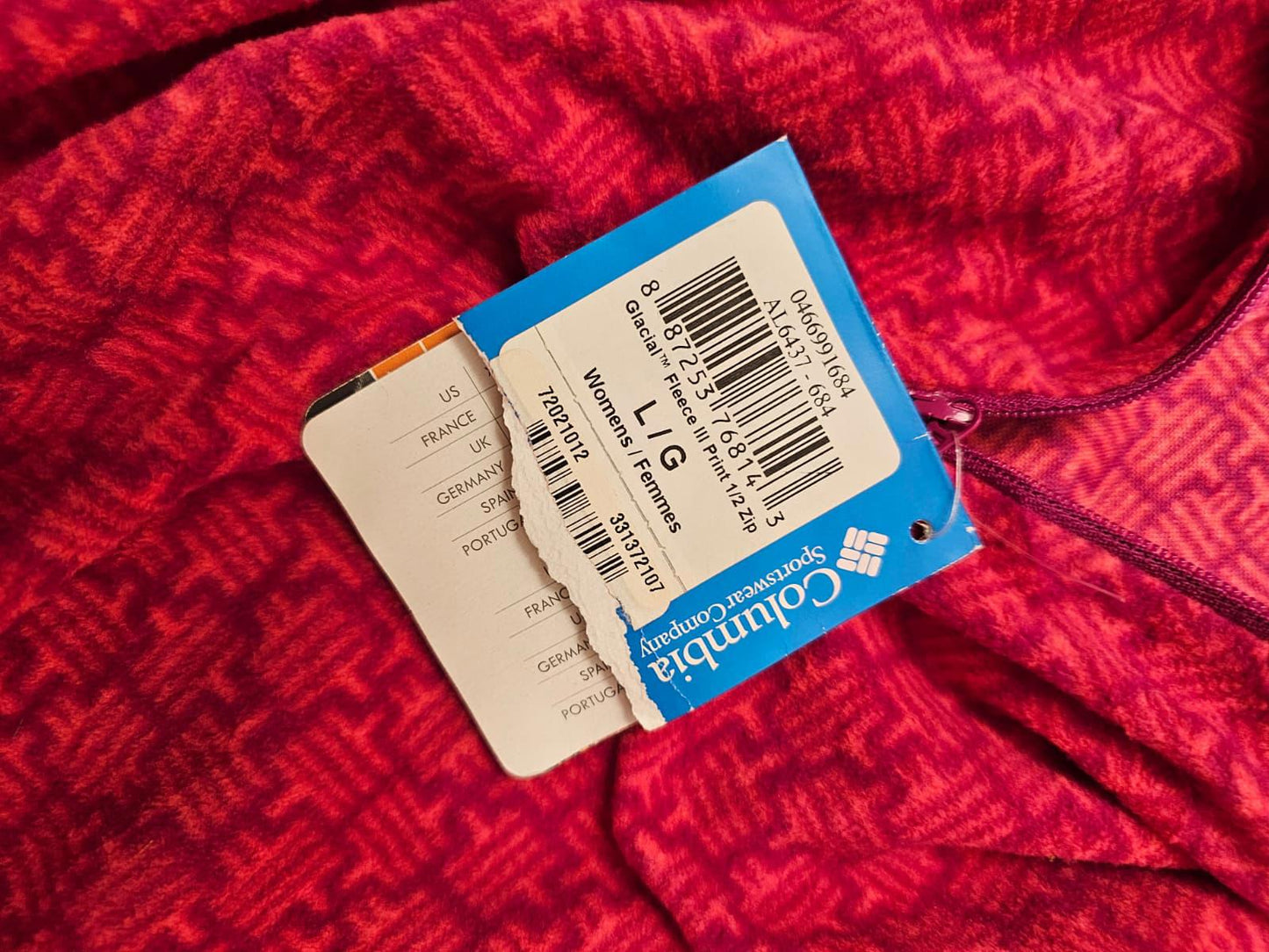 Columbia Womens Lightweight 1/4 Zip Pullover Fleece Jumper - L/Large (16)