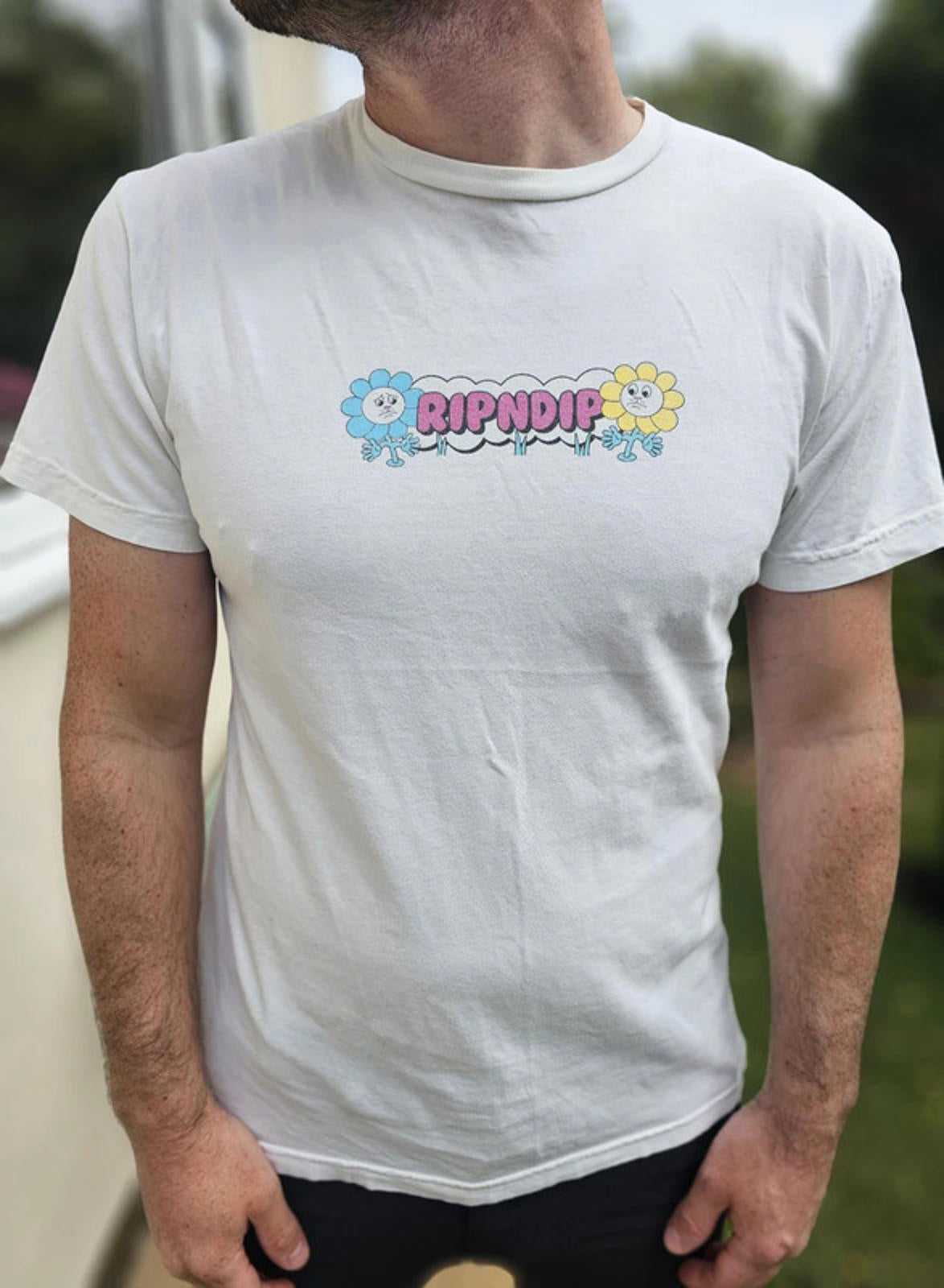 Ripndip Unisex Short Sleeve Nermal 'Where's my hug' Print T-Shirt - L/Large**