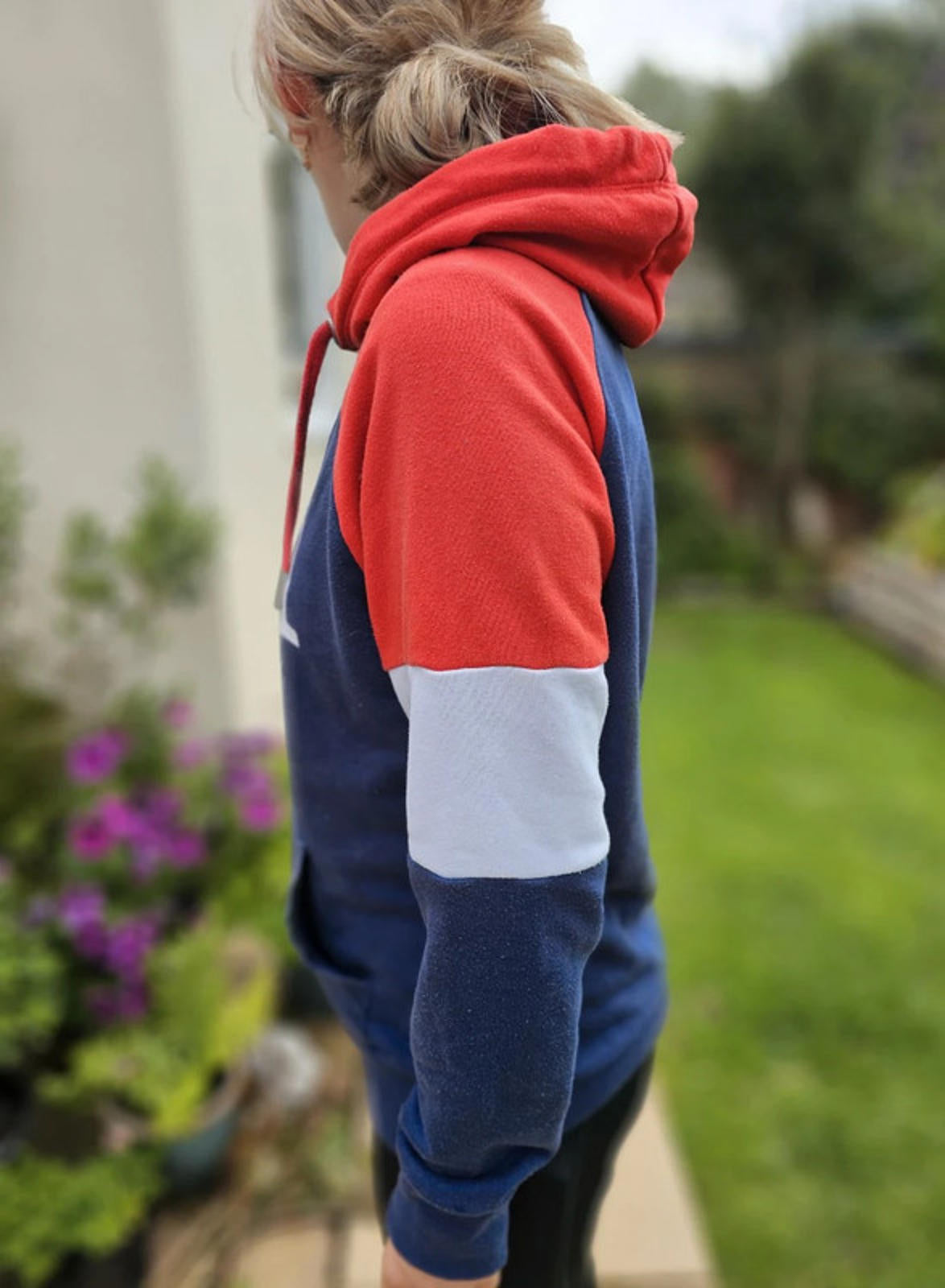Womens Diesel Big Spellout Navy/Red/White Pullover Hoodie - L/Large