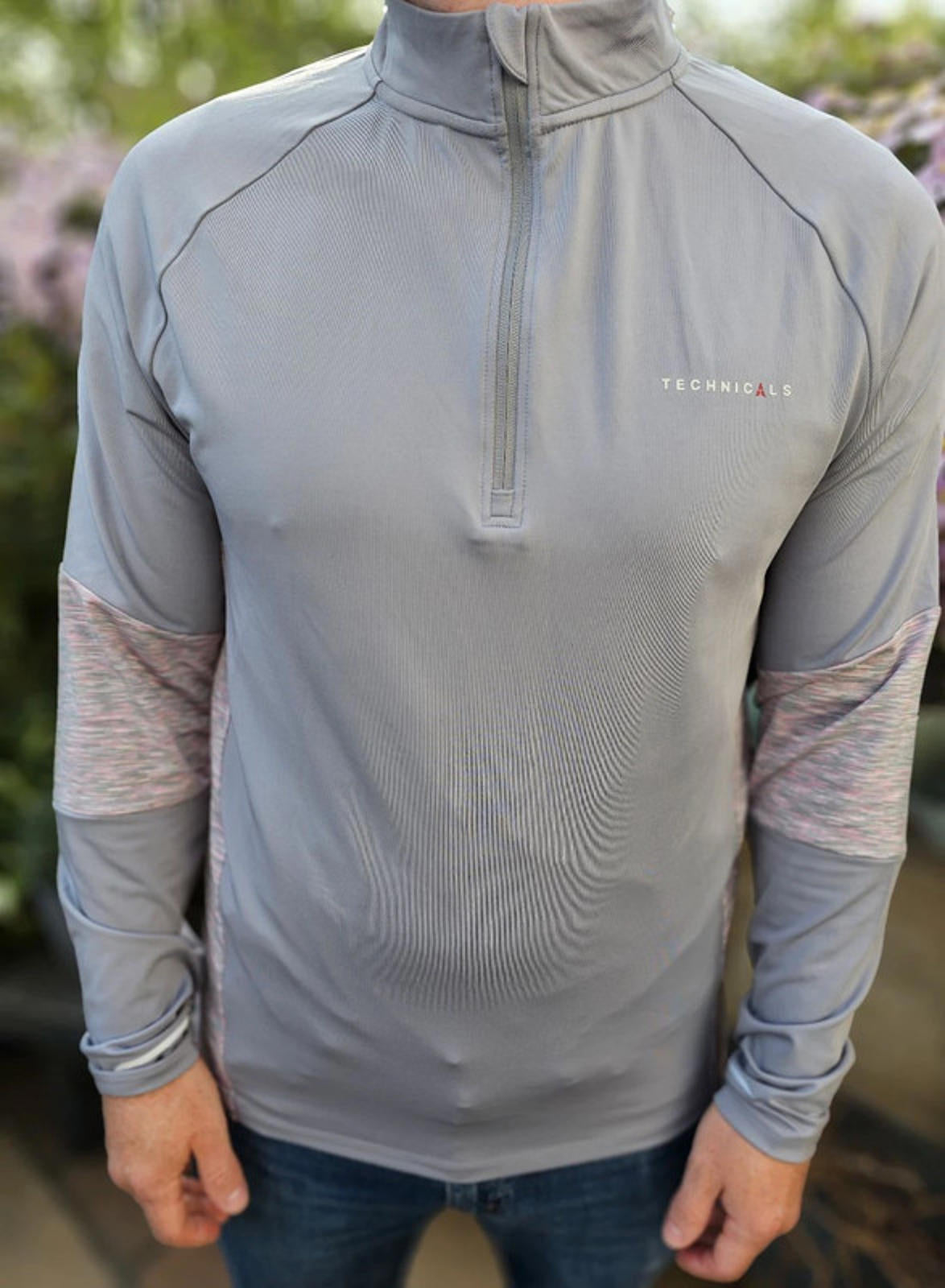 Technicals Long Sleeve Quarter Zip Top Grey - L/Large