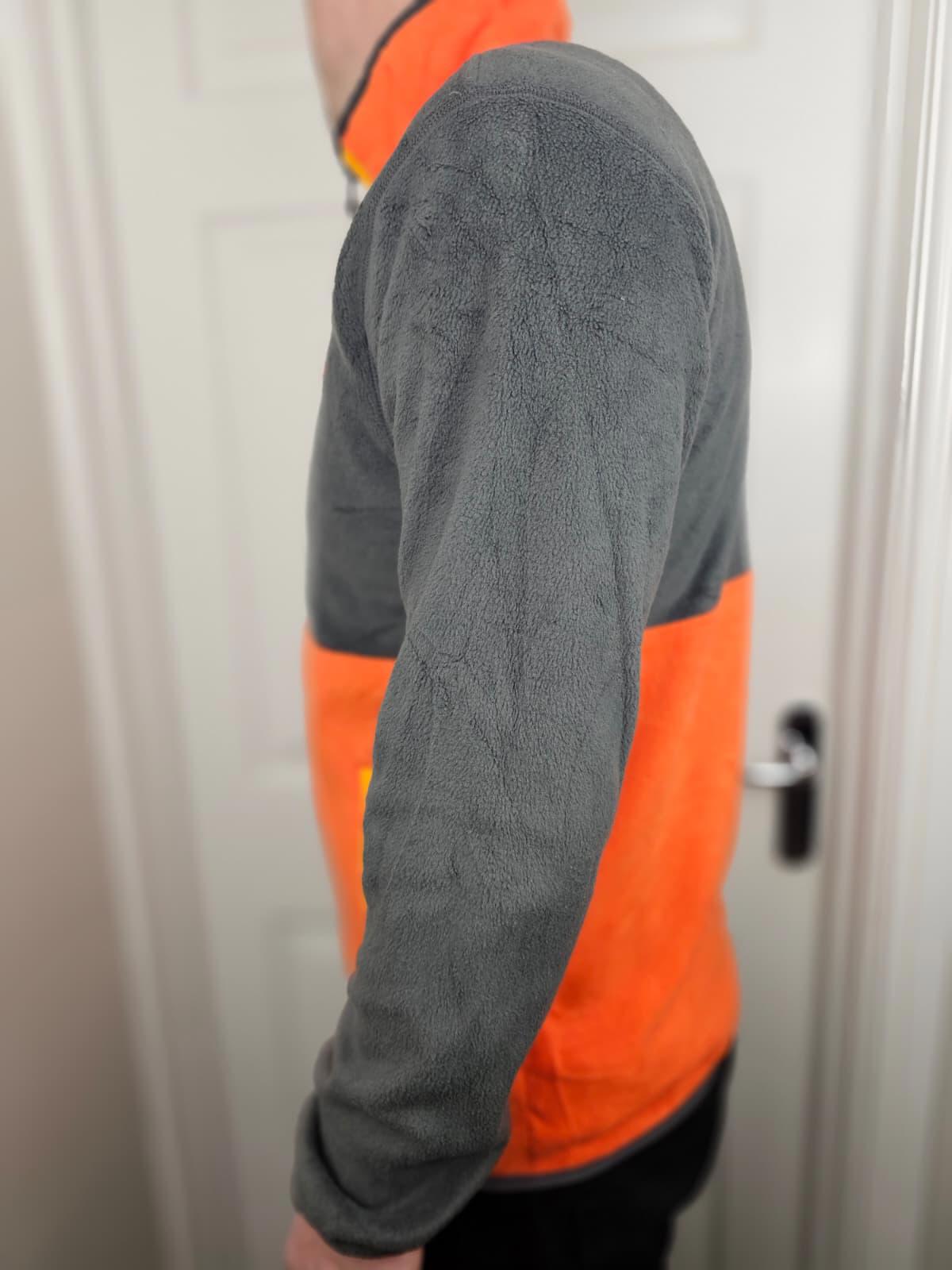 Columbia Mens Backbowl Full Zip Fleece Jacket - M/Medium - Orange/Grey