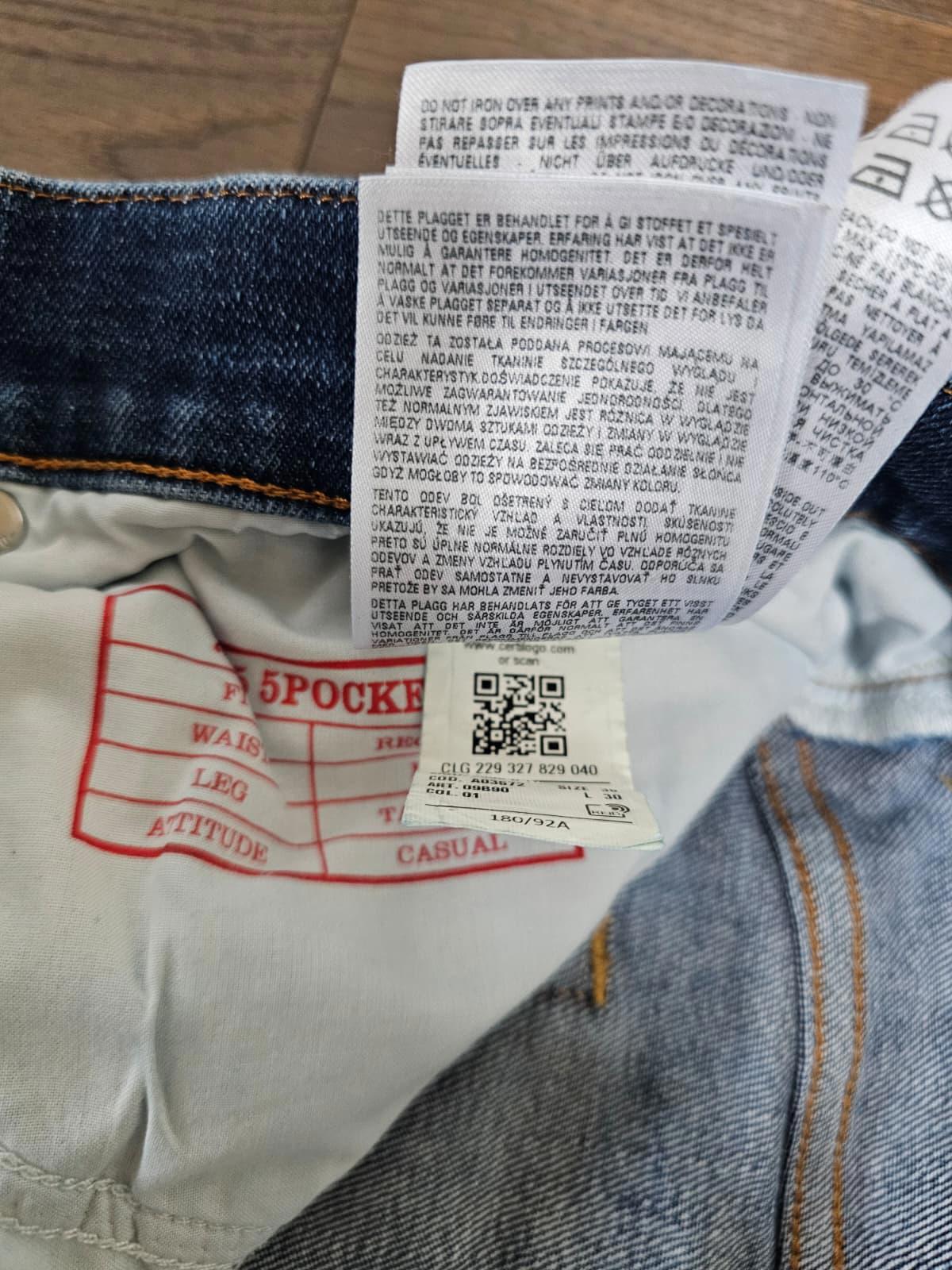 Diesel Mens Button Fly Blue Jeans Regular Taper Fit W36/26L Denim